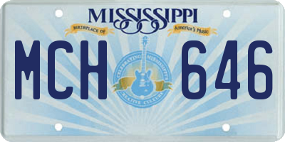 MS license plate MCH646