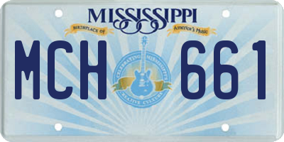 MS license plate MCH661