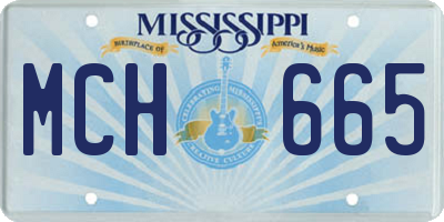 MS license plate MCH665