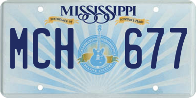 MS license plate MCH677