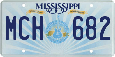 MS license plate MCH682
