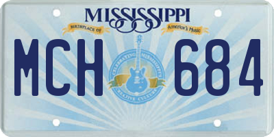 MS license plate MCH684