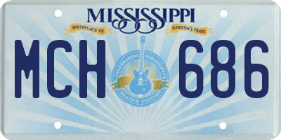 MS license plate MCH686