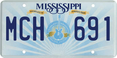 MS license plate MCH691