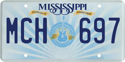MS license plate MCH697