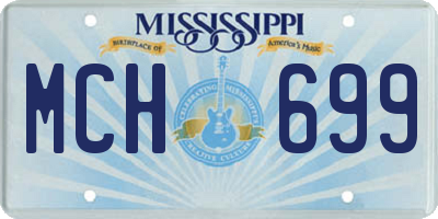 MS license plate MCH699