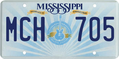 MS license plate MCH705