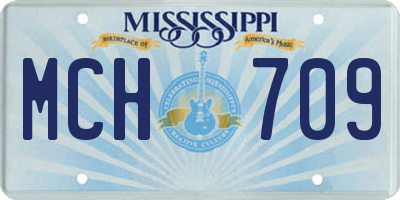 MS license plate MCH709