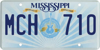 MS license plate MCH710