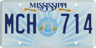 MS license plate MCH714