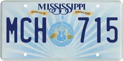 MS license plate MCH715