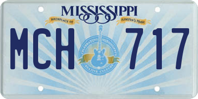 MS license plate MCH717