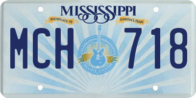 MS license plate MCH718