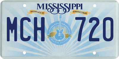 MS license plate MCH720