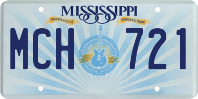 MS license plate MCH721