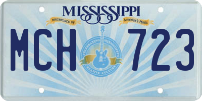 MS license plate MCH723