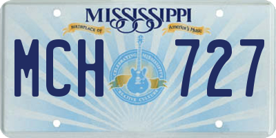MS license plate MCH727