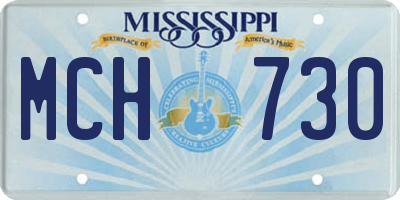MS license plate MCH730
