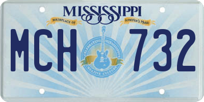 MS license plate MCH732