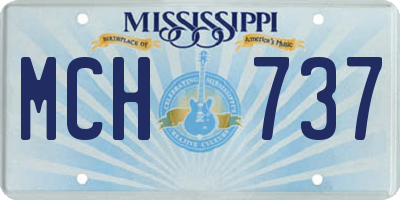 MS license plate MCH737