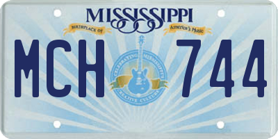 MS license plate MCH744