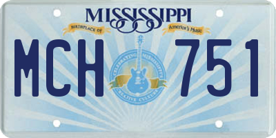 MS license plate MCH751