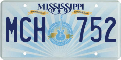 MS license plate MCH752