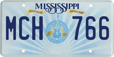 MS license plate MCH766