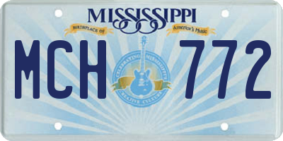 MS license plate MCH772