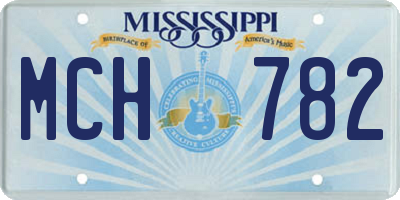 MS license plate MCH782