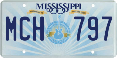 MS license plate MCH797