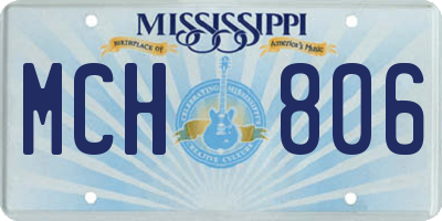 MS license plate MCH806