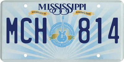 MS license plate MCH814