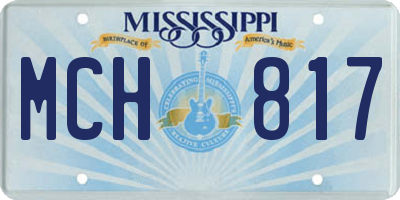 MS license plate MCH817