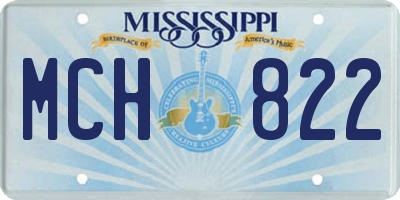 MS license plate MCH822