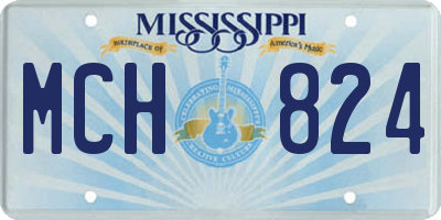 MS license plate MCH824