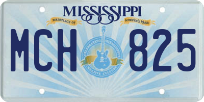 MS license plate MCH825