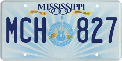 MS license plate MCH827