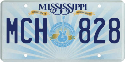 MS license plate MCH828