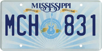 MS license plate MCH831