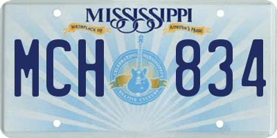 MS license plate MCH834
