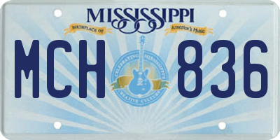 MS license plate MCH836