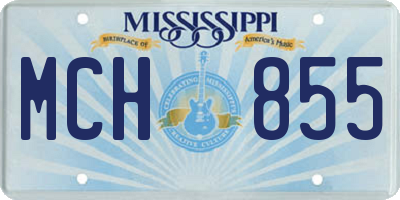 MS license plate MCH855