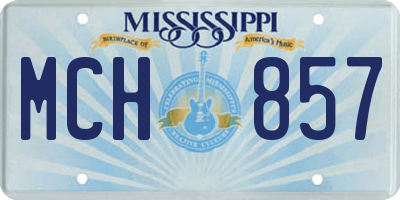 MS license plate MCH857