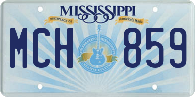 MS license plate MCH859