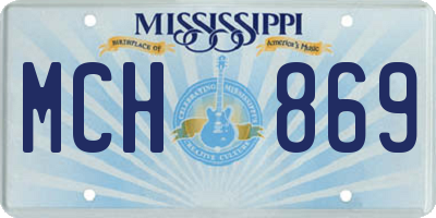 MS license plate MCH869