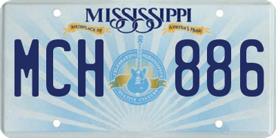 MS license plate MCH886