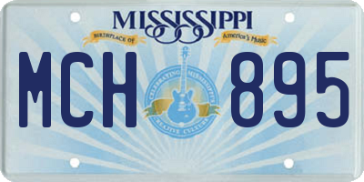 MS license plate MCH895