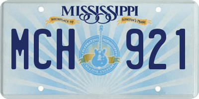 MS license plate MCH921