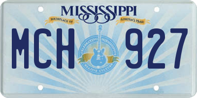 MS license plate MCH927